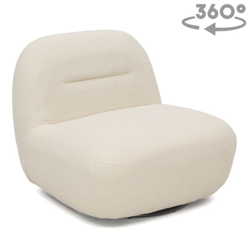 Fotel obrotowy MebleMWM MY-6495 Now or never 06 boucle beż 1 szt.