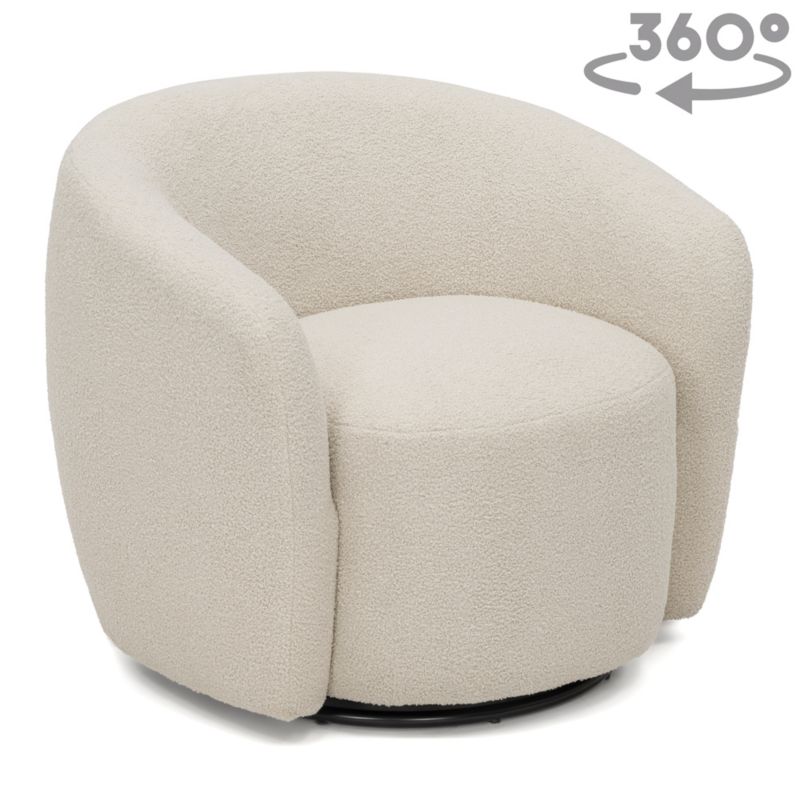 Fotel obrotowy MebleMWM MY-6531 Now or never 03 boucle beż 1 szt.