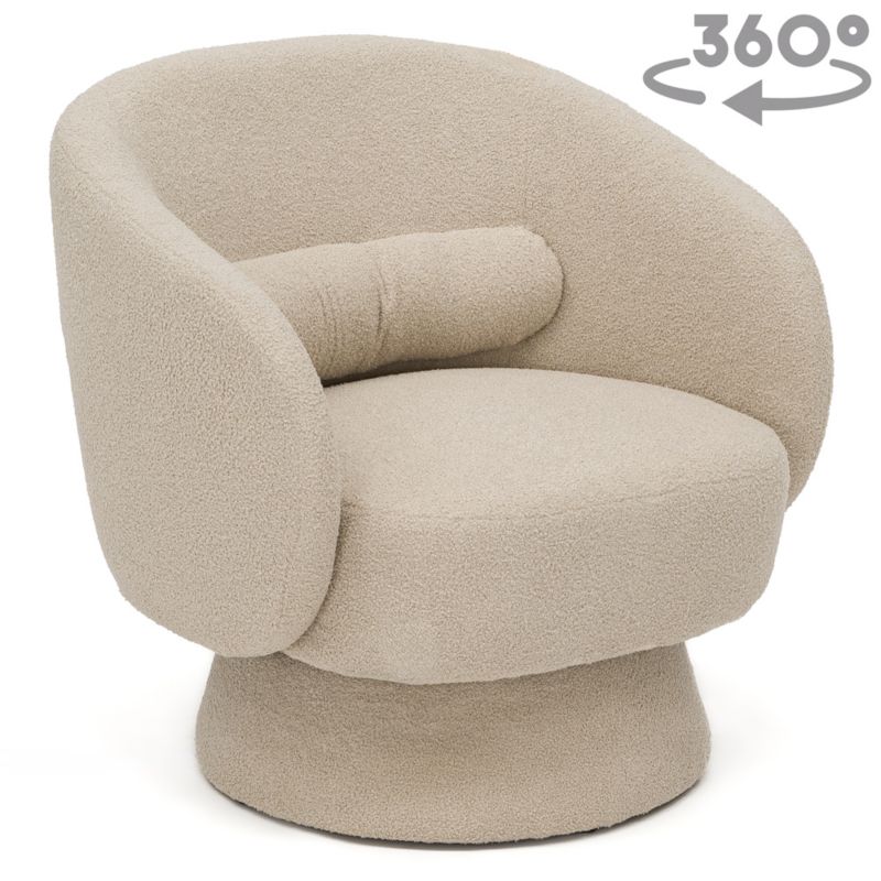 Fotel obrotowy MebleMWM MY-9627 Now or never 06 boucle beż 1 szt.