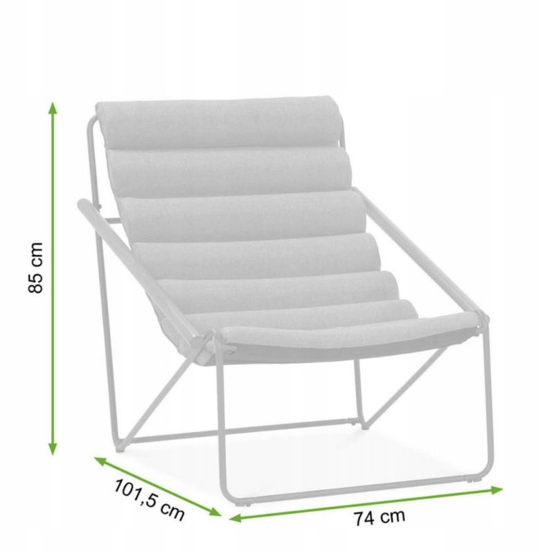 Fotel Ogrodowy Focus Garden Balkonowy Art na Balkon Taras Ogród wygodny szary 1 szt
