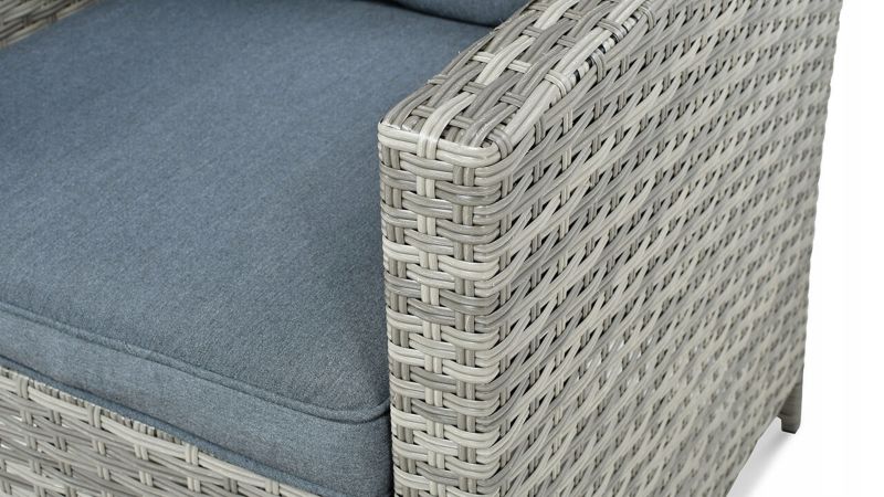 Fotel Ogrodowy Focus Garden Technorattanowy Duży Ibiza na Balkon Taras szary 1 szt