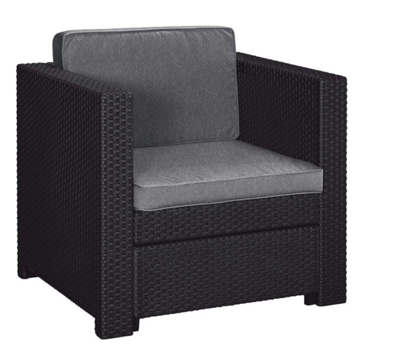 Fotel ogrodowy Keter Provence 76x67x77cm  Grafitowy 1 szt.