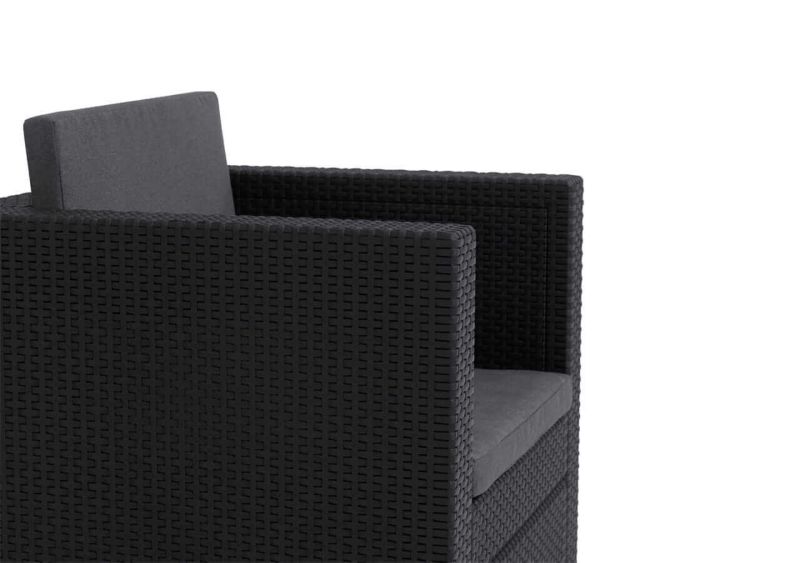 Fotel ogrodowy Keter Provence 76x67x77cm  Grafitowy 1 szt.