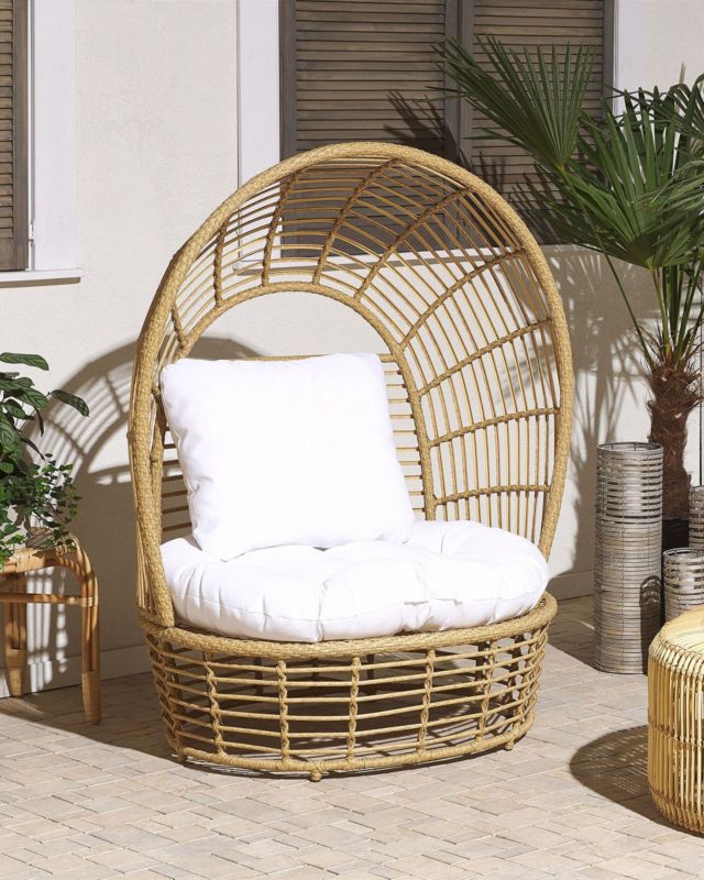 Fotel ogrodowy Lido Rattan Beżowy 1 szt.