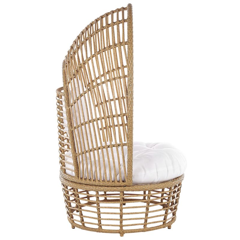 Fotel ogrodowy Lido Rattan Beżowy 1 szt.