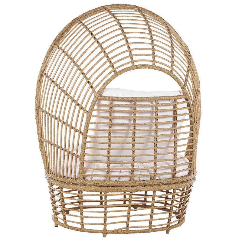 Fotel ogrodowy Lido Rattan Beżowy 1 szt.
