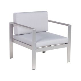 Fotel ogrodowy Salerno Metal Jasnoszary 1 szt.