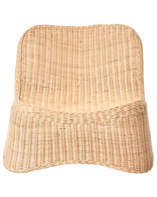 Fotel ogrodowy z otomaną Aigani Rattan Naturalny 1 kpl
