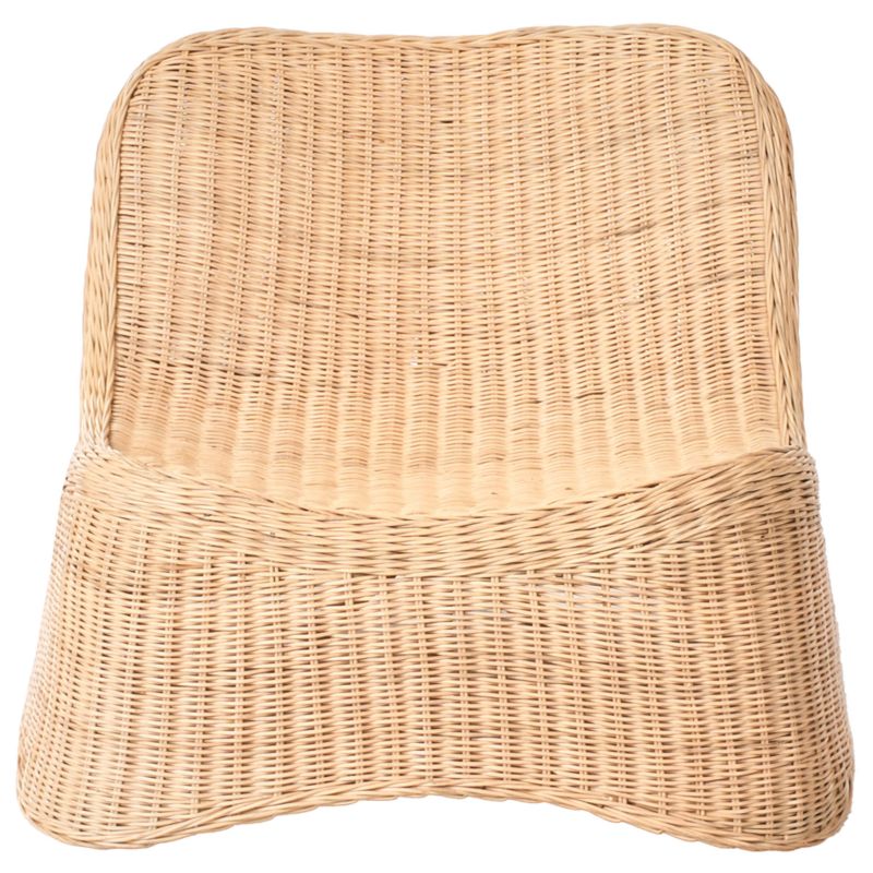 Fotel ogrodowy z otomaną Aigani Rattan Naturalny 1 kpl
