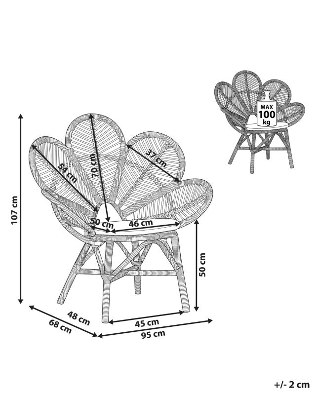 Fotel paw Florentine Rattan Naturalny 1 szt.