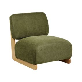 Fotel Retro Kokkola Tapicerowany Zielony 1 szt.