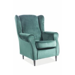 Fotel Signal BARON VELVET zielony 1 szt