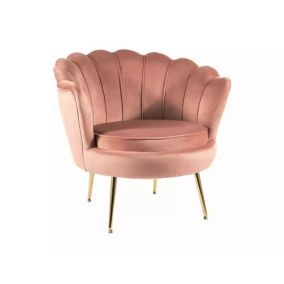 Fotel Signal tapicerowany CAMELLIA 1 VELVET różowy 1 szt