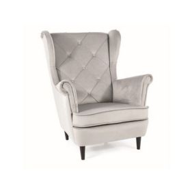 Fotel Signal uszak LADY VELVET jasnoszary 1 szt