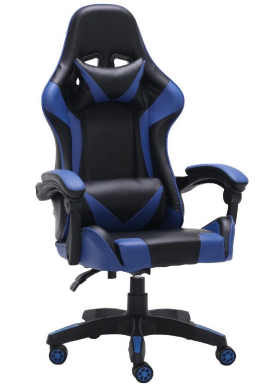 Fotel Topeshop Obrotowy Gamingowy Krzesło Remus Niebieski 62x66x125 cm 1 szt.