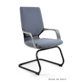 Fotel Unique biurowy APOLLO SKID czarny/szary 1 szt