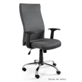 Fotel Unique biurowy BLACK ON BLACK szary 1 szt