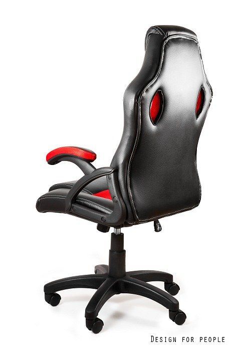 Fotel Unique biurowy gamingowy DYNAMIQ V7 czarny/czerwony 1 szt