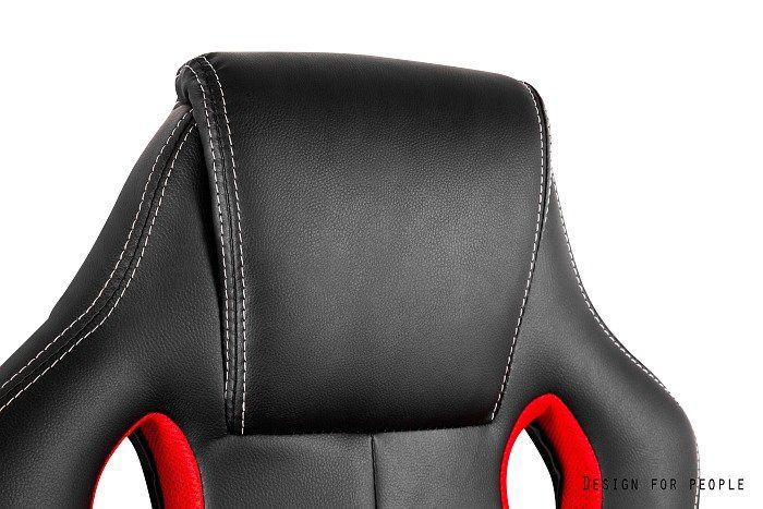 Fotel Unique biurowy gamingowy DYNAMIQ V7 czarny/czerwony 1 szt