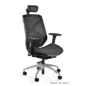 Fotel Unique biurowy HERO czarny siatka 1 szt