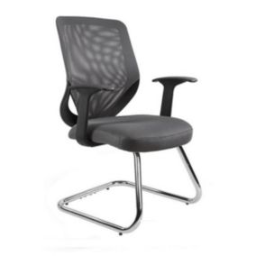 Fotel Unique biurowy MOBI SKID szary 1 szt