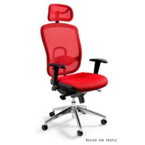 Fotel Unique biurowy VIP czerwony 1 szt