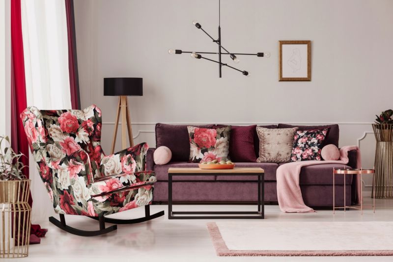 Fotel uszak do salonu bujany Family Meble ARI róż  1szt