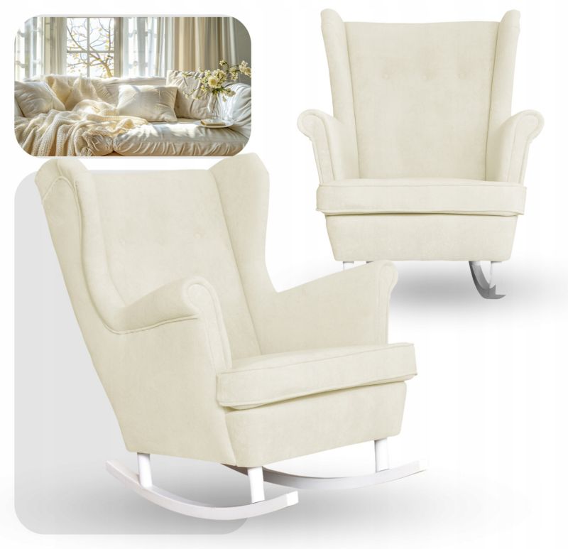 Fotel uszak do salonu bujany Family Meble Hunter beżowy 1szt