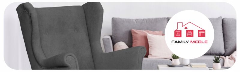 Fotel uszak do salonu bujany Family Meble Hunter szary 1szt