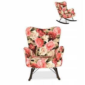 Fotel uszak do salonu bujany Family Meble Luna Print kwiaty 1szt