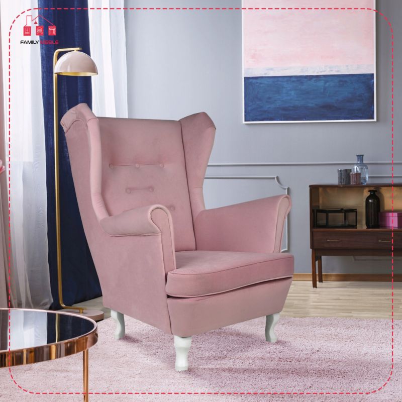 Fotel uszak do salonu Family Meble Diana czarny 1szt
