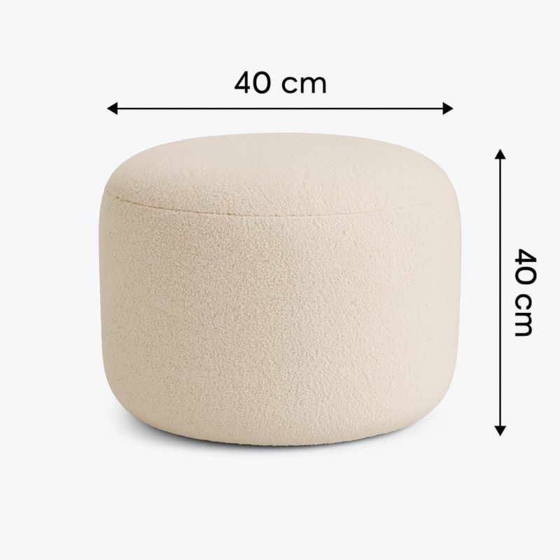 Fotel uszak+pufa Sofello boucle  1 szt