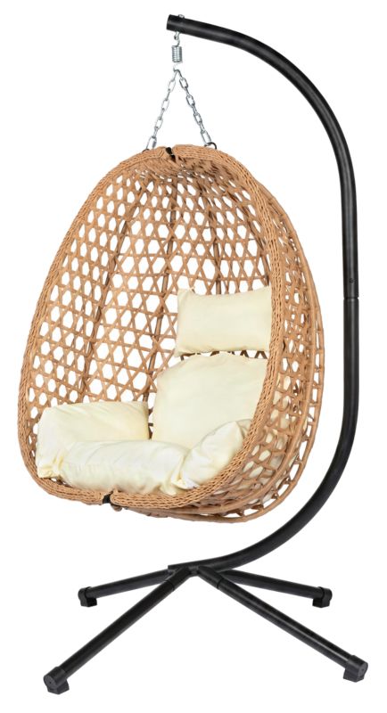 Fotel wiszący FUNFIT garden kokon huśtawka 150kg składana 1szt.