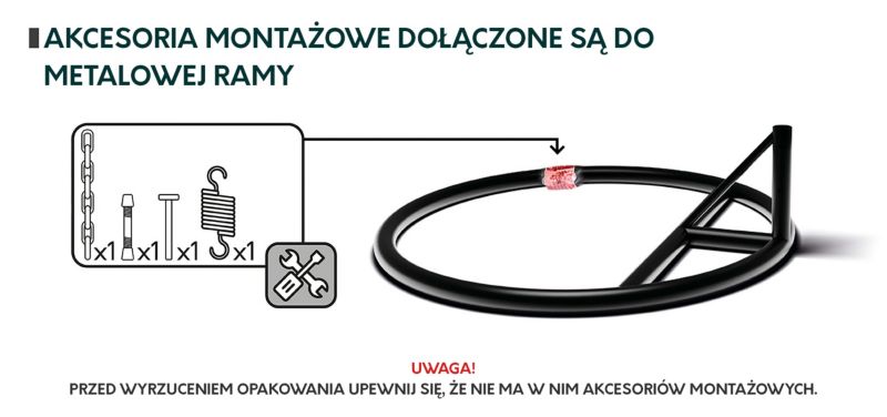 Fotel wiszący MIRJAN 24 Savona szary 1 szt.