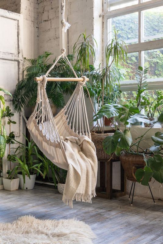 Fotel wiszący ogrodu bujany kokon krzesło brazylijskie huśtawka boho