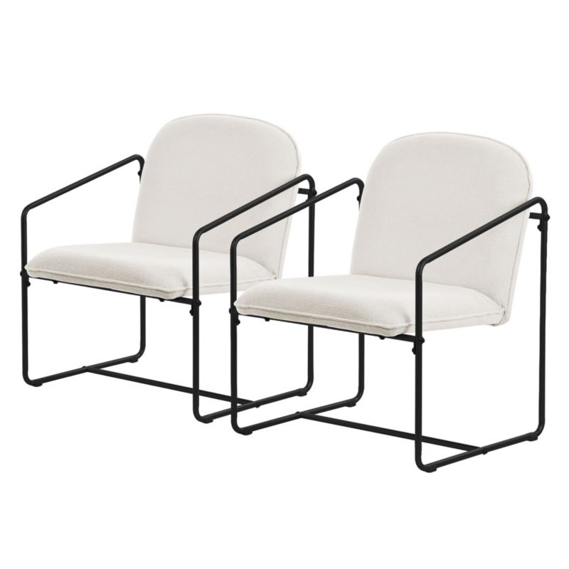 ML-Design čalouněná lehátka béžová ergonomická opěrka černý ocelový rám pohodlné pohodlné moderní bydlení 2 ks.