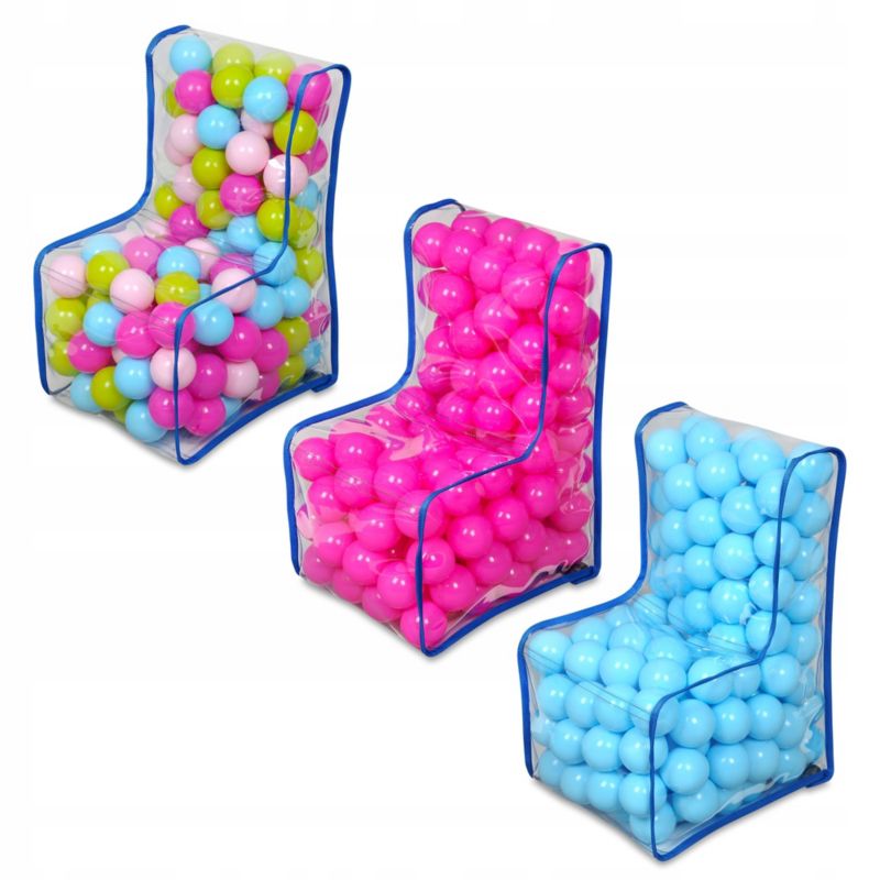 Fotelik KADAX Dla Dzieci Krzesełko Piłki Niebieskie 56cm 1szt.