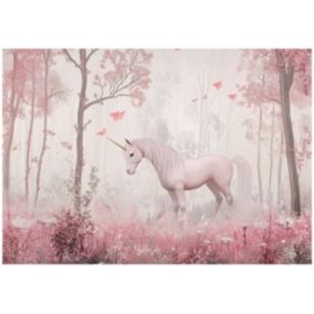 Fototapeta Dla Dzieci Las Jednorożec WALLARENA 300x210 cm Tapeta Na Flizelinie 1 szt.