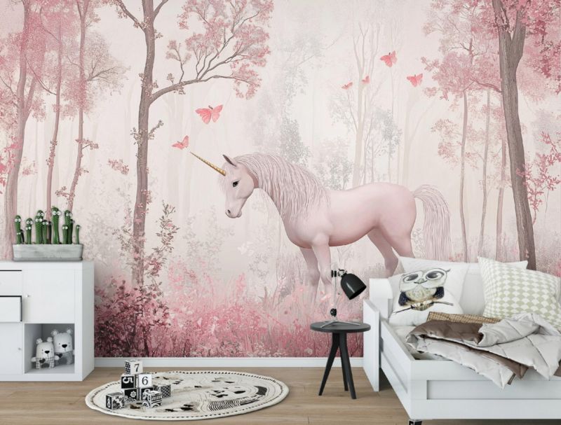 Fototapeta Dla Dzieci Las Jednorożec WALLARENA 350x250 cm Tapeta Na Flizelinie 1 szt.