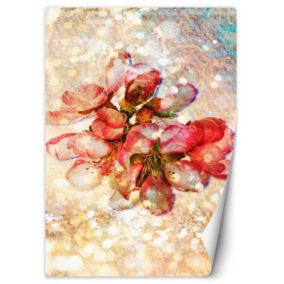 Fototapeta Feeby Abstrakcja czerwone kwiaty wiśni  150x210 1 szt