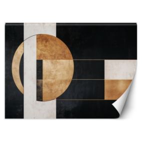 Fototapeta Feeby Abstrakcja Geometryczna Czarno Zlota  200x140 1 szt