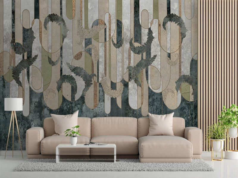 Fototapeta Feeby Abstrakcja roślinna boho  350x245 1 szt