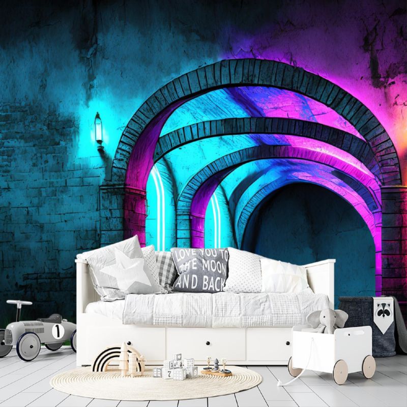 Fototapeta Feeby Abstrakcja tunelu neonowego  350x245 1 szt