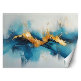 Fototapeta Feeby Abstrakcja Turkusowa ze Żłotem  150x105 1 szt
