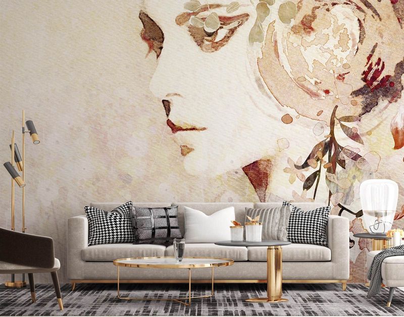 Fototapeta Feeby Abstrakcyjna twarz kobiety w jesiennych barwach  450x315 1 szt