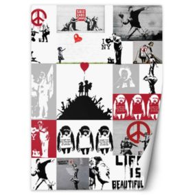 Fototapeta Feeby Banksy collage  100x140 1 szt