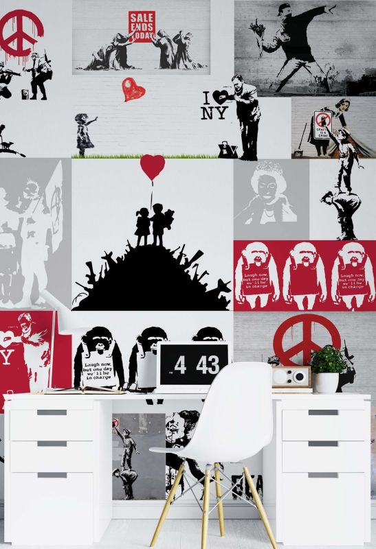Fototapeta Feeby Banksy collage  100x140 1 szt