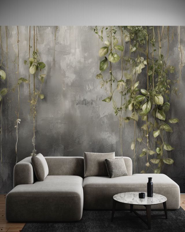 Fototapeta Feeby Beton Natura Liście  400x280 1 szt