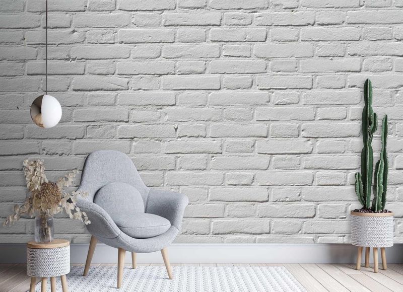 Fototapeta Feeby Biała ściana z cegły  400x280 1 szt