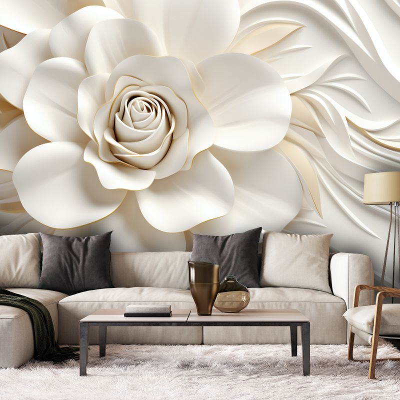 Fototapeta Feeby Biała róża 3D  100x70 1 szt